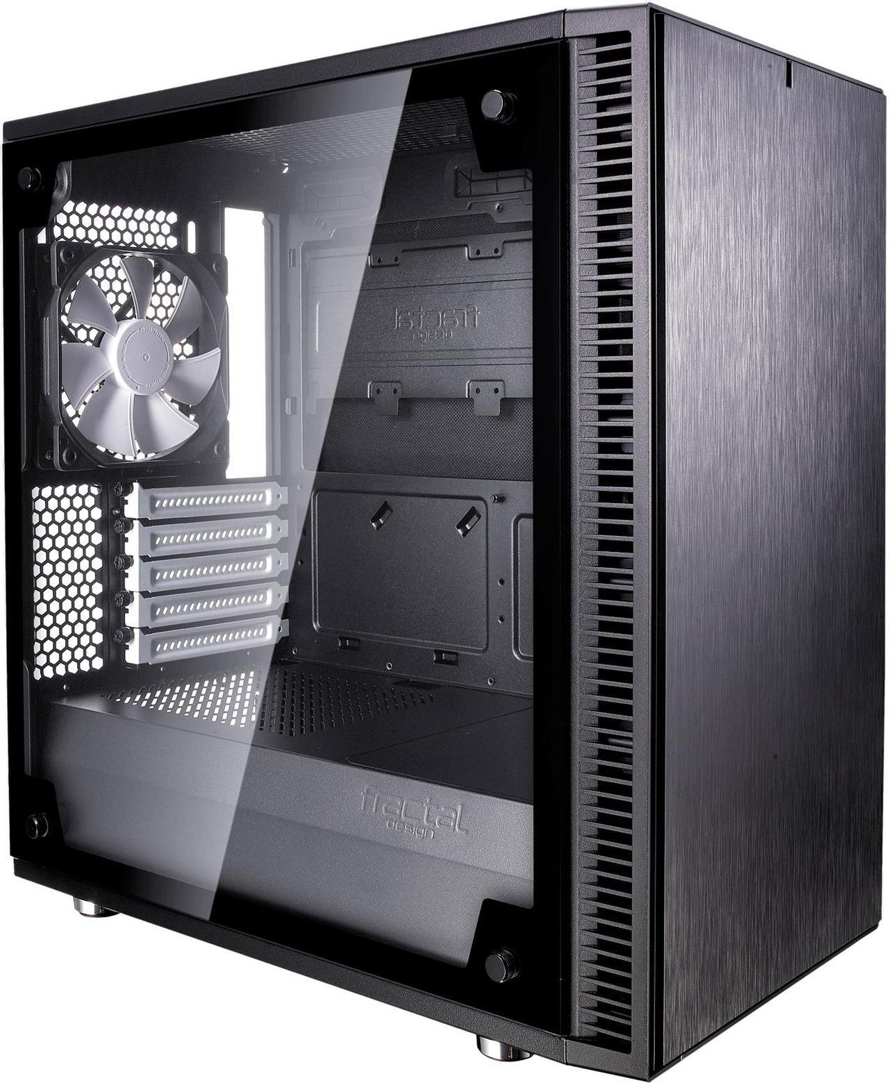 Alt view image 6 of 20 - Fractal Design Define Mini C TG Black Tempered Glass Window Silent Compact Micro ATX Mini Tower Computer Case