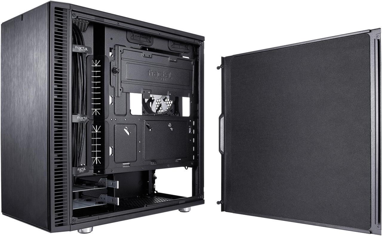 Alt view image 12 of 20 - Fractal Design Define Mini C TG Black Tempered Glass Window Silent Compact Micro ATX Mini Tower Computer Case
