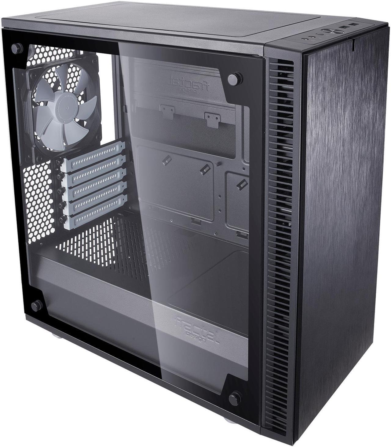 Alt view image 7 of 20 - Fractal Design Define Mini C TG Black Tempered Glass Window Silent Compact Micro ATX Mini Tower Computer Case