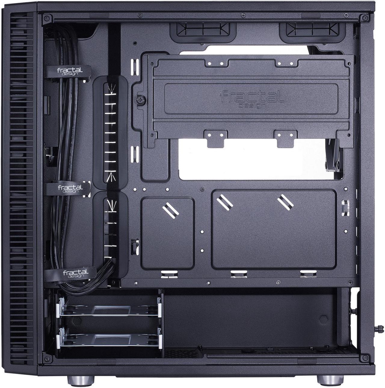 Alt view image 15 of 20 - Fractal Design Define Mini C TG Black Tempered Glass Window Silent Compact Micro ATX Mini Tower Computer Case