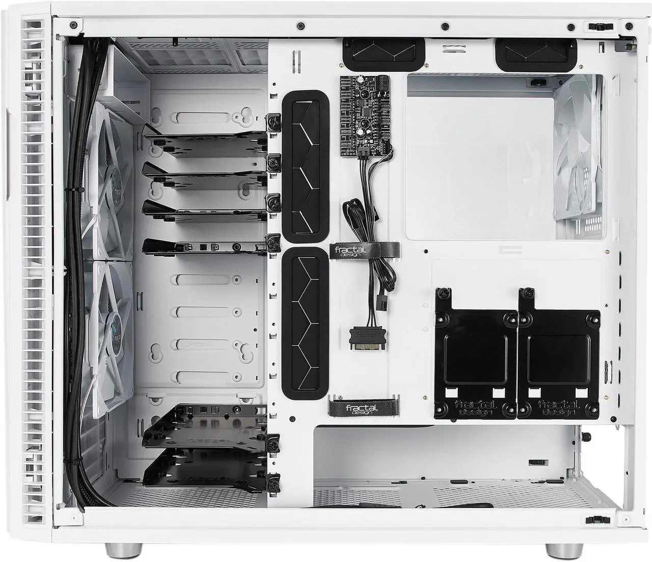 Alt view image 14 of 20 - Fractal Design Define R6 White Brushed Aluminum/Steel ATX Silent Modular Mid Tower Computer Case