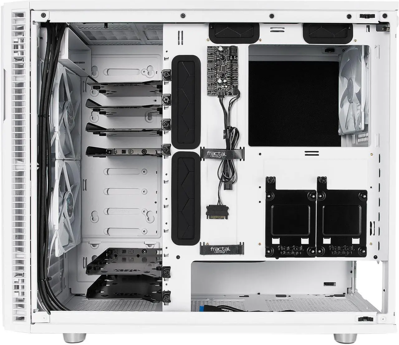 Alt view image 15 of 20 - Fractal Design Define R6 White Brushed Aluminum/Steel ATX Silent Modular Mid Tower Computer Case