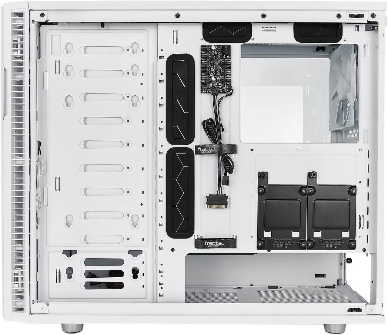 Alt view image 18 of 20 - Fractal Design Define R6 White Brushed Aluminum/Steel ATX Silent Modular Mid Tower Computer Case