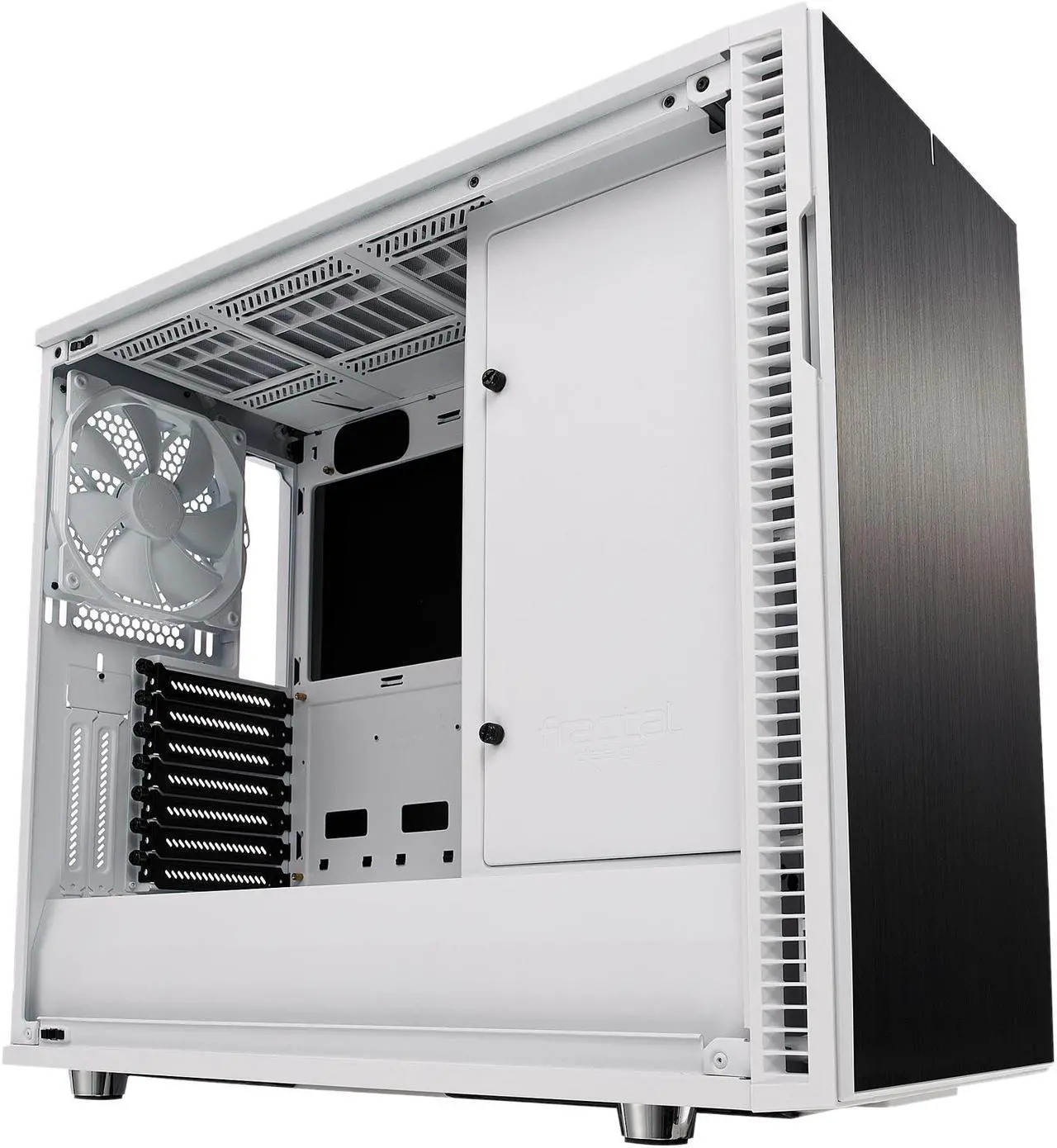 Alt view image 2 of 20 - Fractal Design Define R6 White Brushed Aluminum/Steel ATX Silent Modular Mid Tower Computer Case