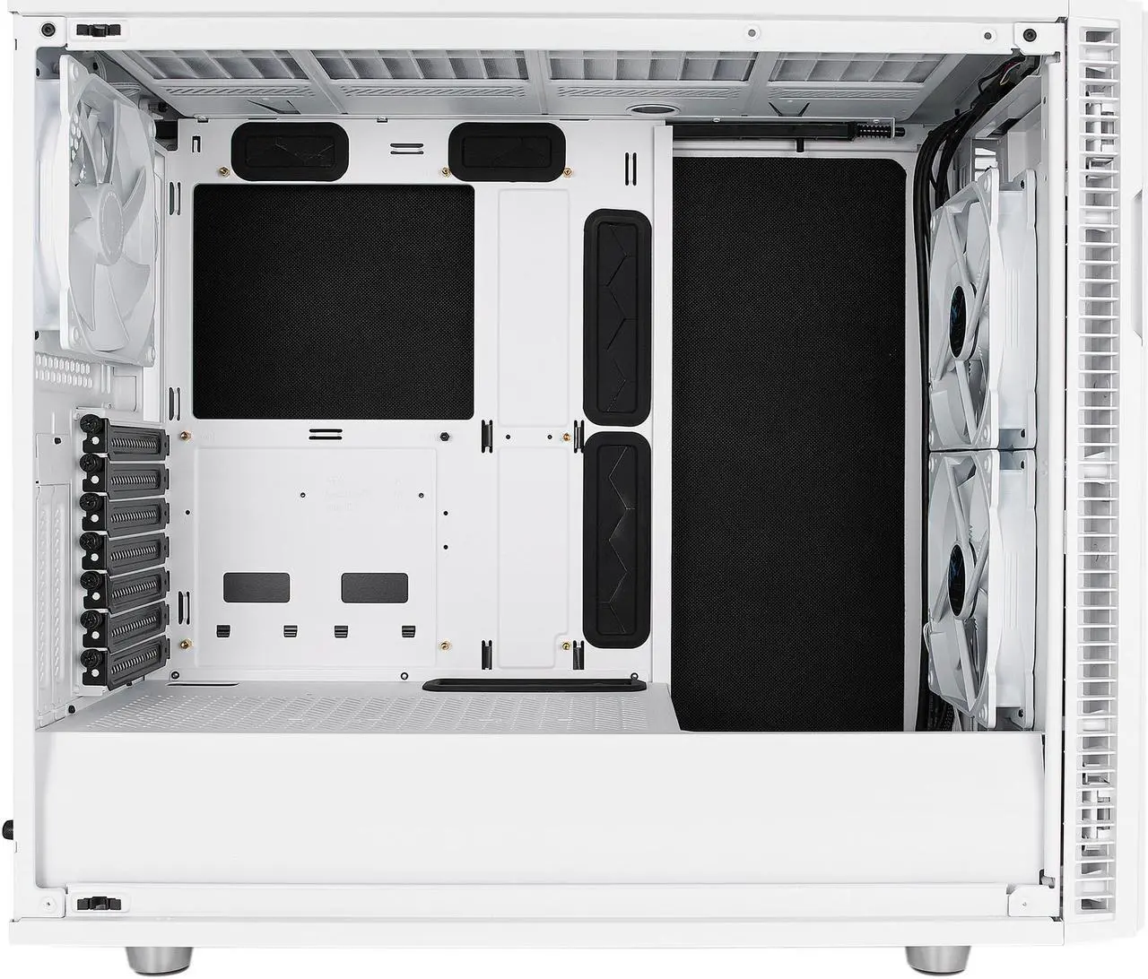 Alt view image 17 of 20 - Fractal Design Define R6 White Brushed Aluminum/Steel ATX Silent Modular Mid Tower Computer Case