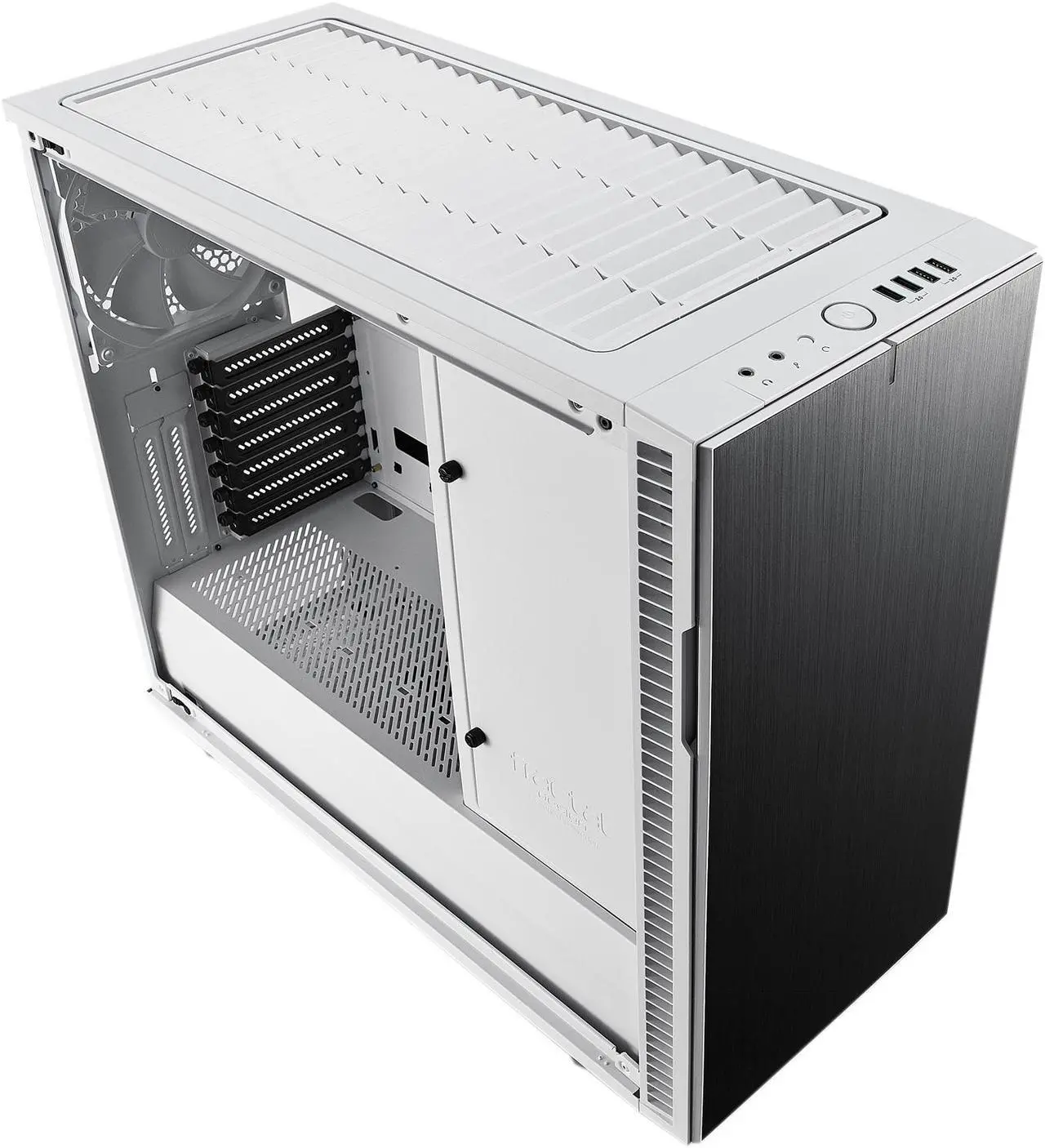 Alt view image 7 of 20 - Fractal Design Define R6 White Brushed Aluminum/Steel ATX Silent Modular Mid Tower Computer Case