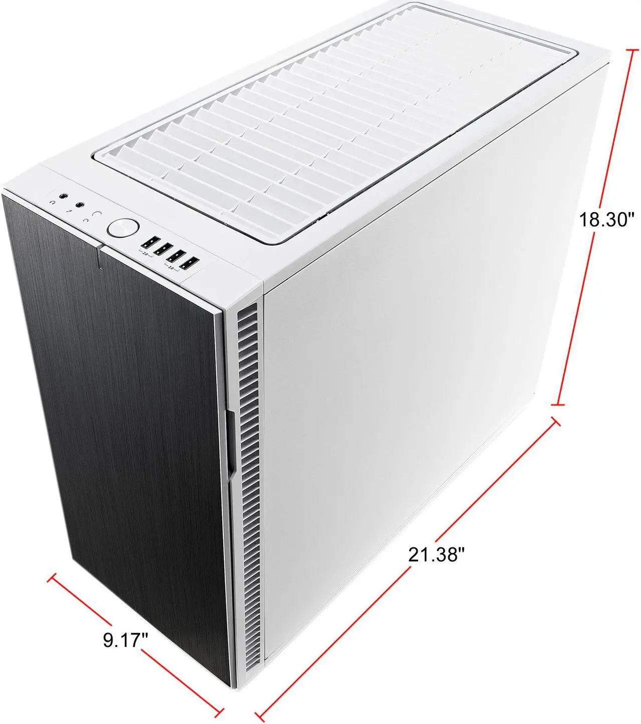 Alt view image 9 of 20 - Fractal Design Define R6 White Brushed Aluminum/Steel ATX Silent Modular Mid Tower Computer Case