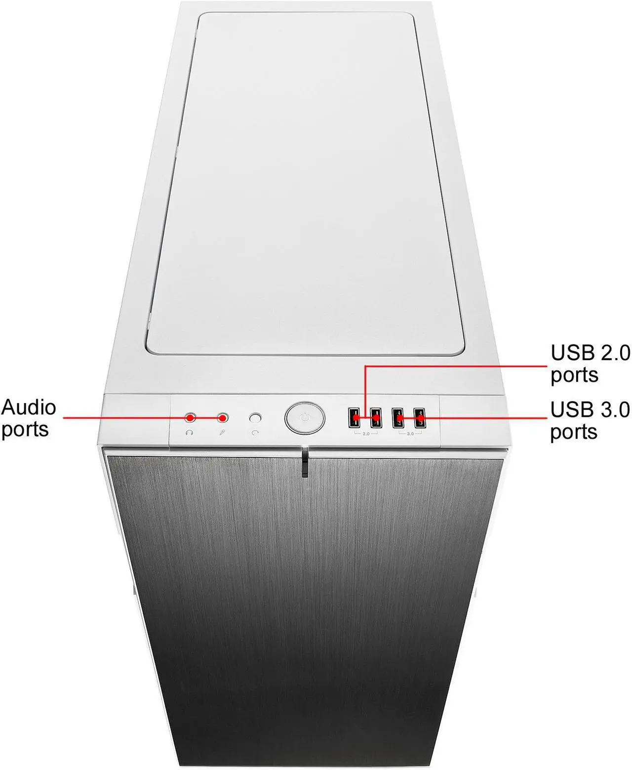 Alt view image 12 of 20 - Fractal Design Define R6 White Brushed Aluminum/Steel ATX Silent Modular Mid Tower Computer Case