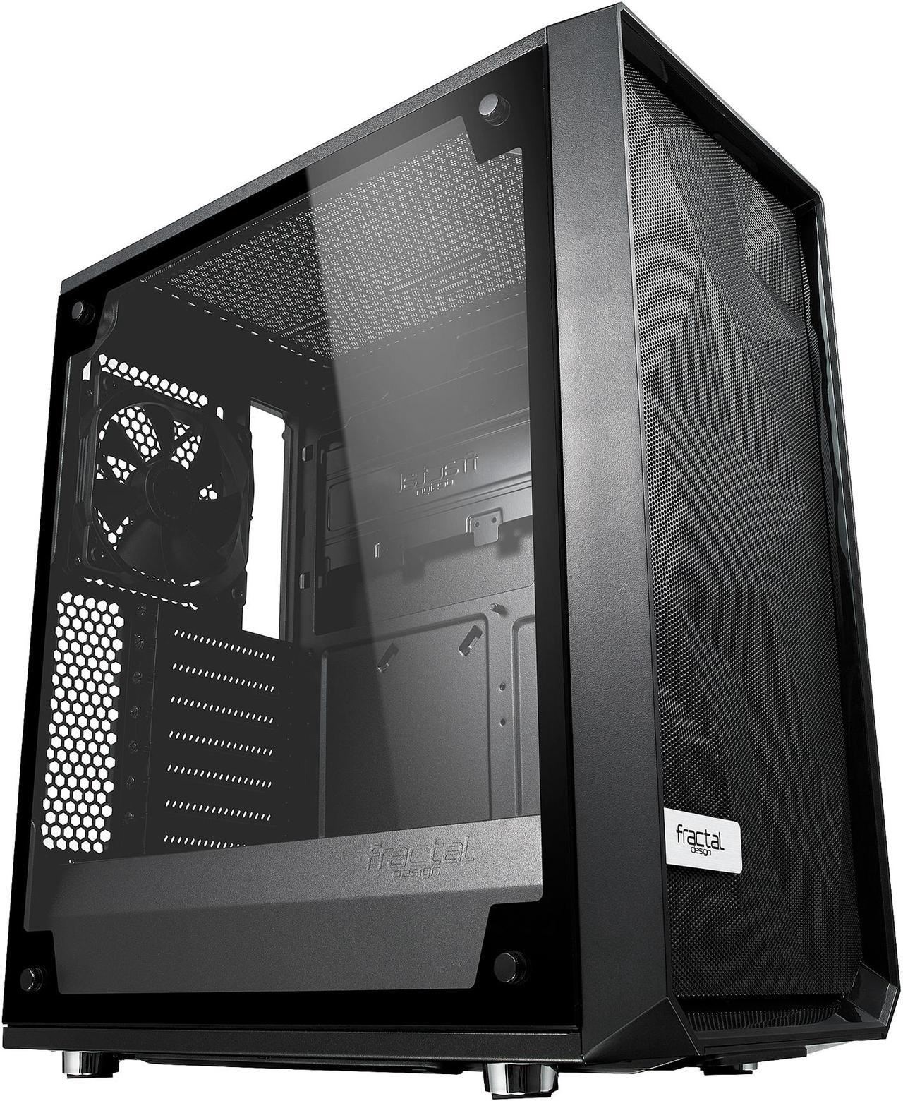 Fractal Design Meshify C Black ATX High-Airflow Compact Light Tint Tempered Glass Mid Tower Computer Case