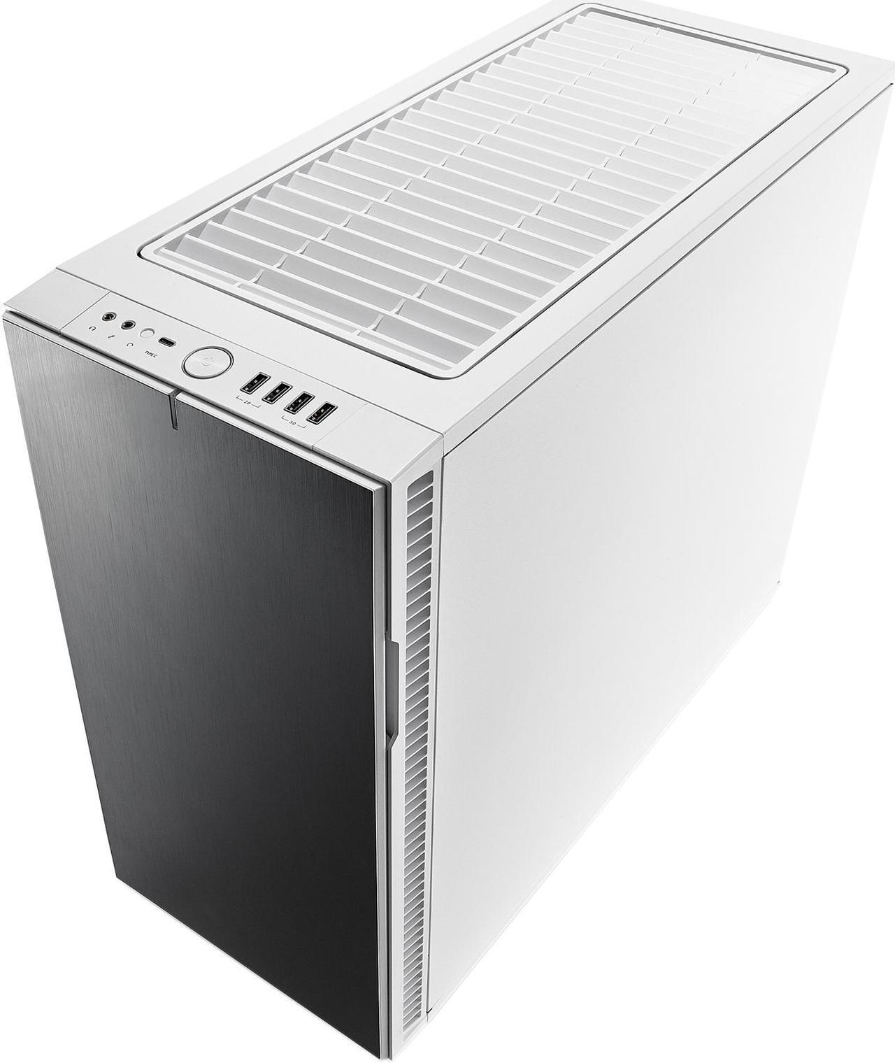 Alt view image 11 of 20 - Fractal Design Define R6 USB-C White Brushed Aluminum/Steel ATX Silent Modular Mid Tower Computer Case