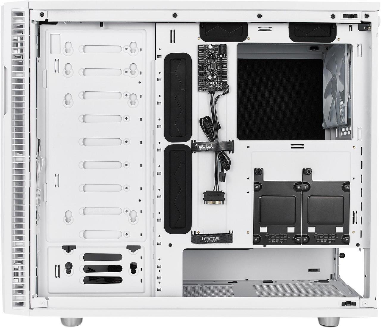 Alt view image 6 of 20 - Fractal Design Define R6 USB-C White Brushed Aluminum/Steel ATX Silent Modular Mid Tower Computer Case