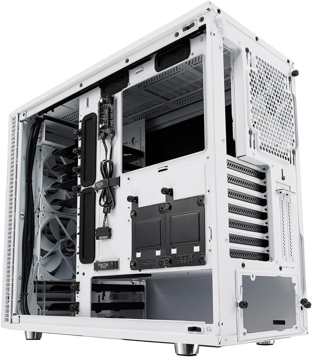 Alt view image 18 of 20 - Fractal Design Define R6 USB-C White Brushed Aluminum/Steel ATX Silent Modular Mid Tower Computer Case