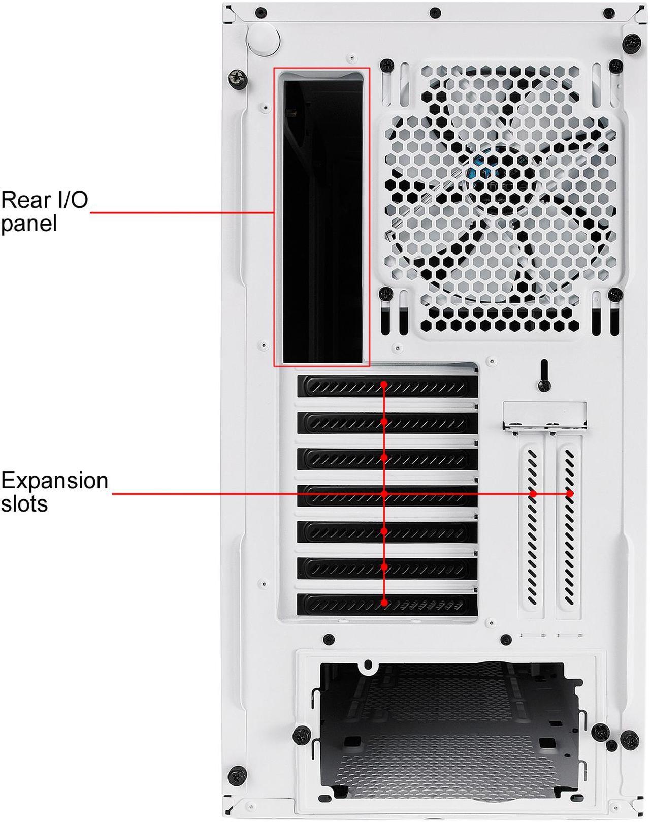 Alt view image 19 of 20 - Fractal Design Define R6 USB-C White Brushed Aluminum/Steel ATX Silent Modular Mid Tower Computer Case