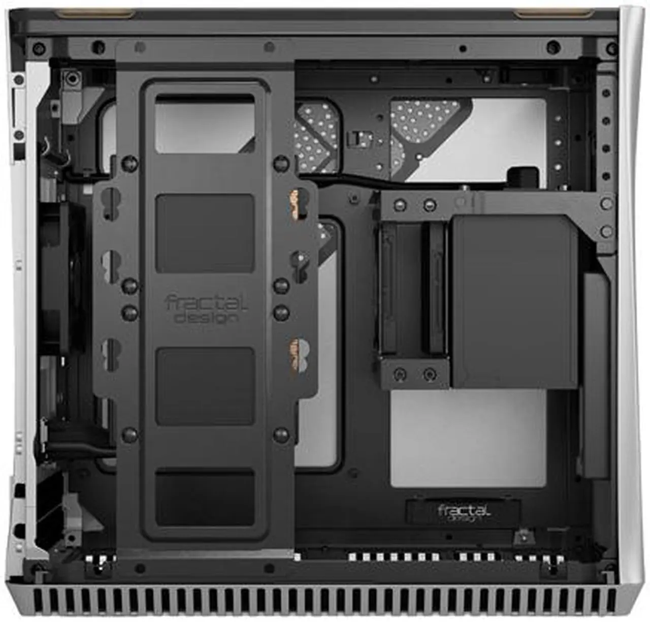 Alt view image 7 of 20 - Fractal Design Era ITX Silver Anodized Aluminum/Steel Mini-ITX Compact Modular Small Form Factor Computer Case with White Oak Top Panel