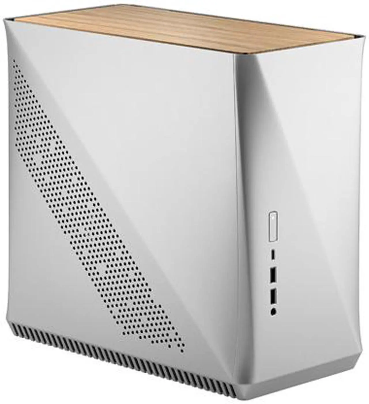 Alt view image 14 of 20 - Fractal Design Era ITX Silver Anodized Aluminum/Steel Mini-ITX Compact Modular Small Form Factor Computer Case with White Oak Top Panel