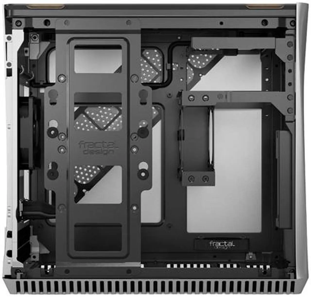 Alt view image 8 of 20 - Fractal Design Era ITX Silver Anodized Aluminum/Steel Mini-ITX Compact Modular Small Form Factor Computer Case with White Oak Top Panel