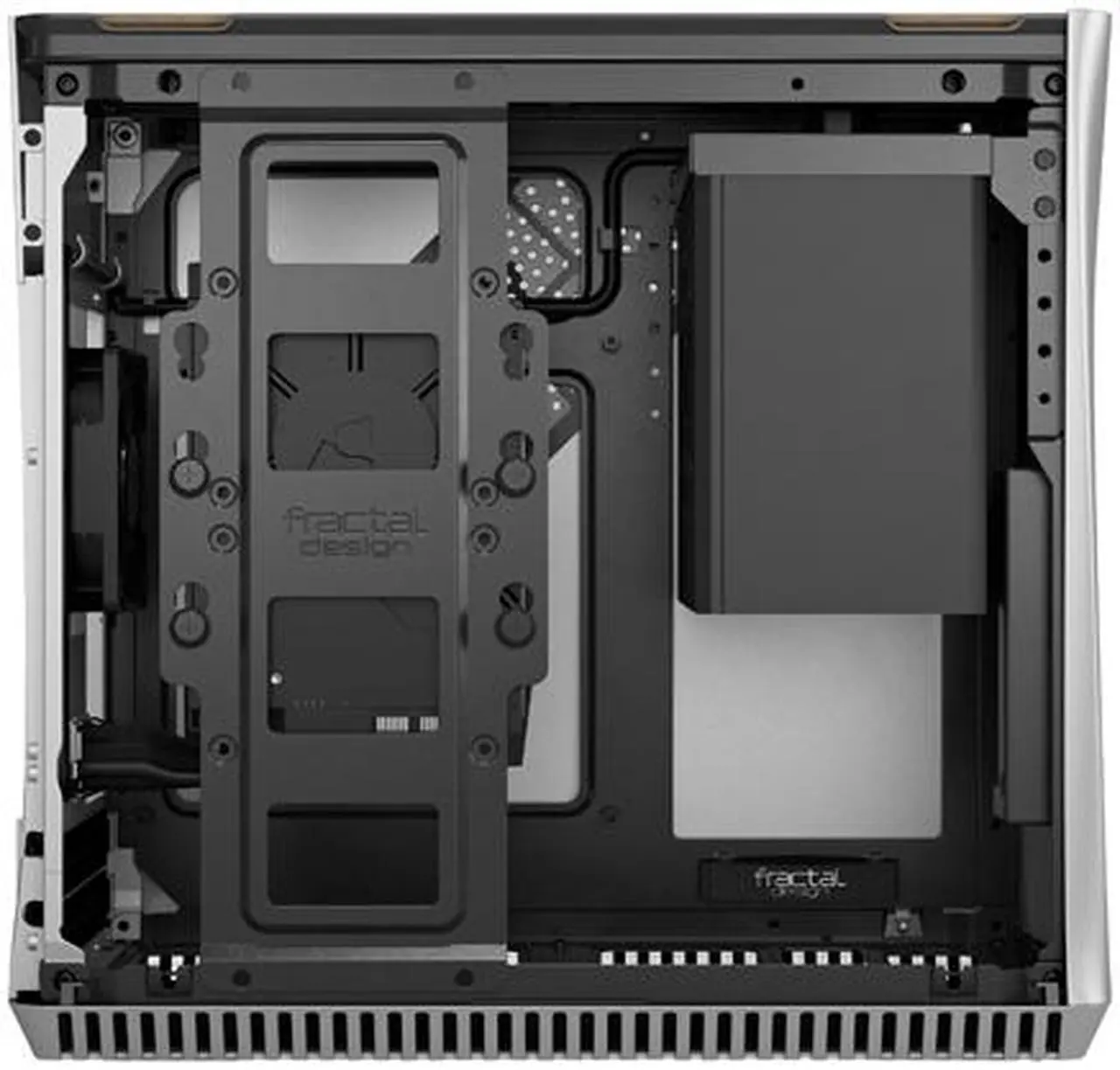 Alt view image 10 of 20 - Fractal Design Era ITX Silver Anodized Aluminum/Steel Mini-ITX Compact Modular Small Form Factor Computer Case with White Oak Top Panel