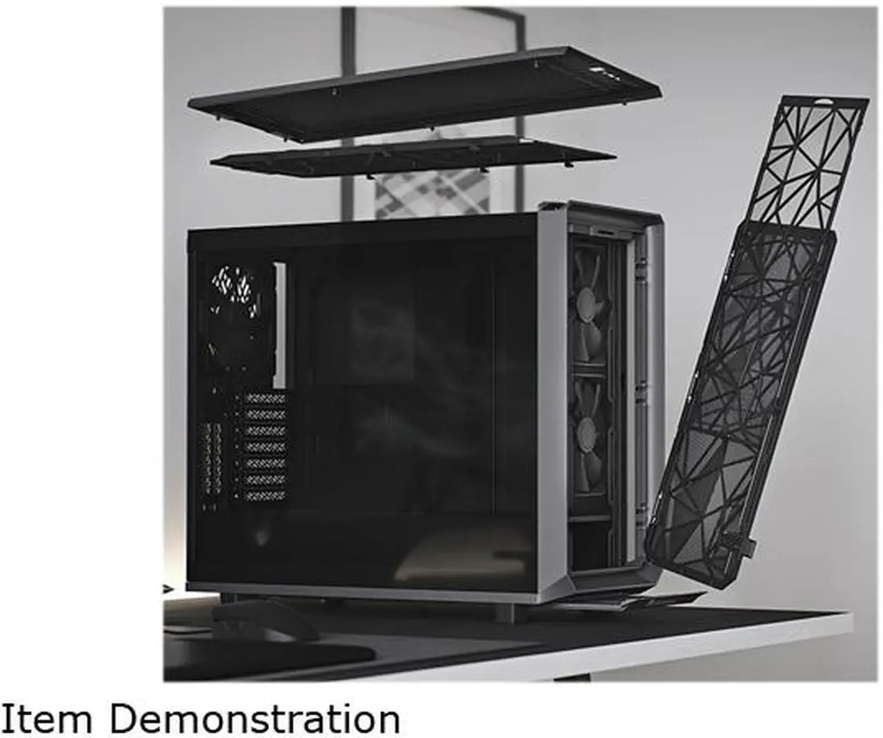Alt view image 9 of 19 - Fractal Design Meshify 2 Gray ATX Flexible Light Tinted Tempered Glass Window Mid Tower Computer Case