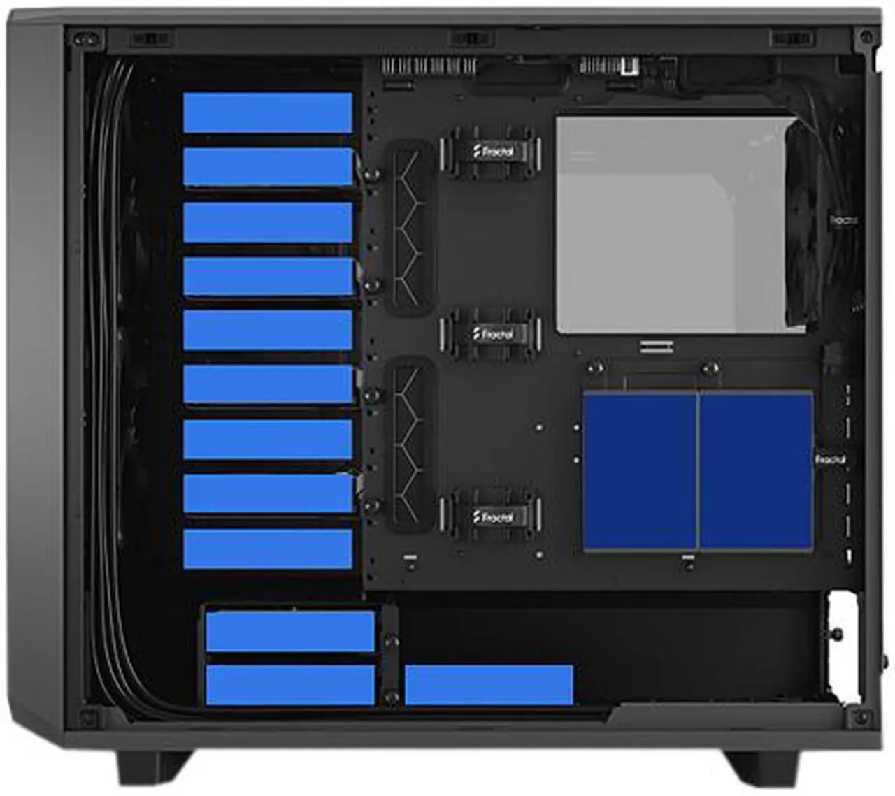 Alt view image 7 of 19 - Fractal Design Meshify 2 Gray ATX Flexible Light Tinted Tempered Glass Window Mid Tower Computer Case