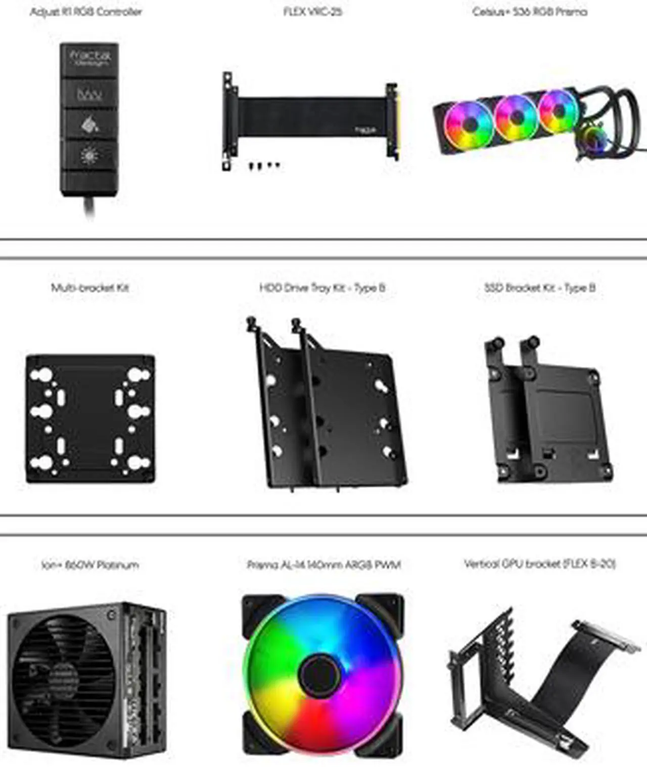 Alt view image 19 of 19 - Fractal Design Meshify 2 Gray ATX Flexible Light Tinted Tempered Glass Window Mid Tower Computer Case