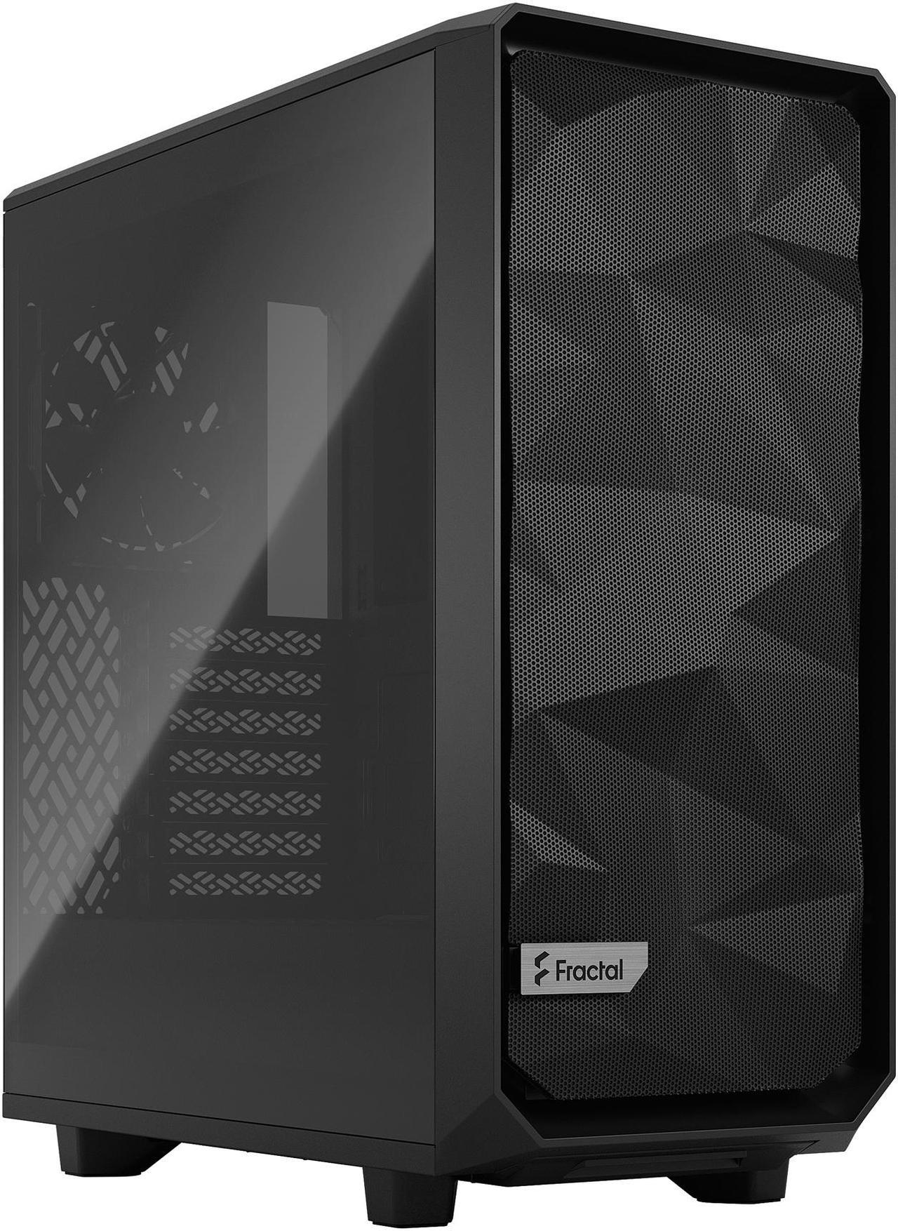 Fractal Design Meshify 2 Compact Black ATX Flexible High-Airflow Light Tinted Tempered Glass Window Mid Tower Computer Case, FD-C-MES2C-03