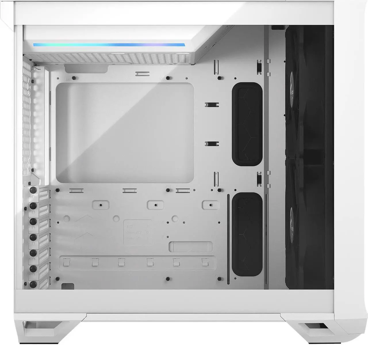 Alt view image 8 of 19 - Fractal Design Torrent Compact White Steel / Tempered Glass ATX Mid Tower Computer Case ATX Power Supply