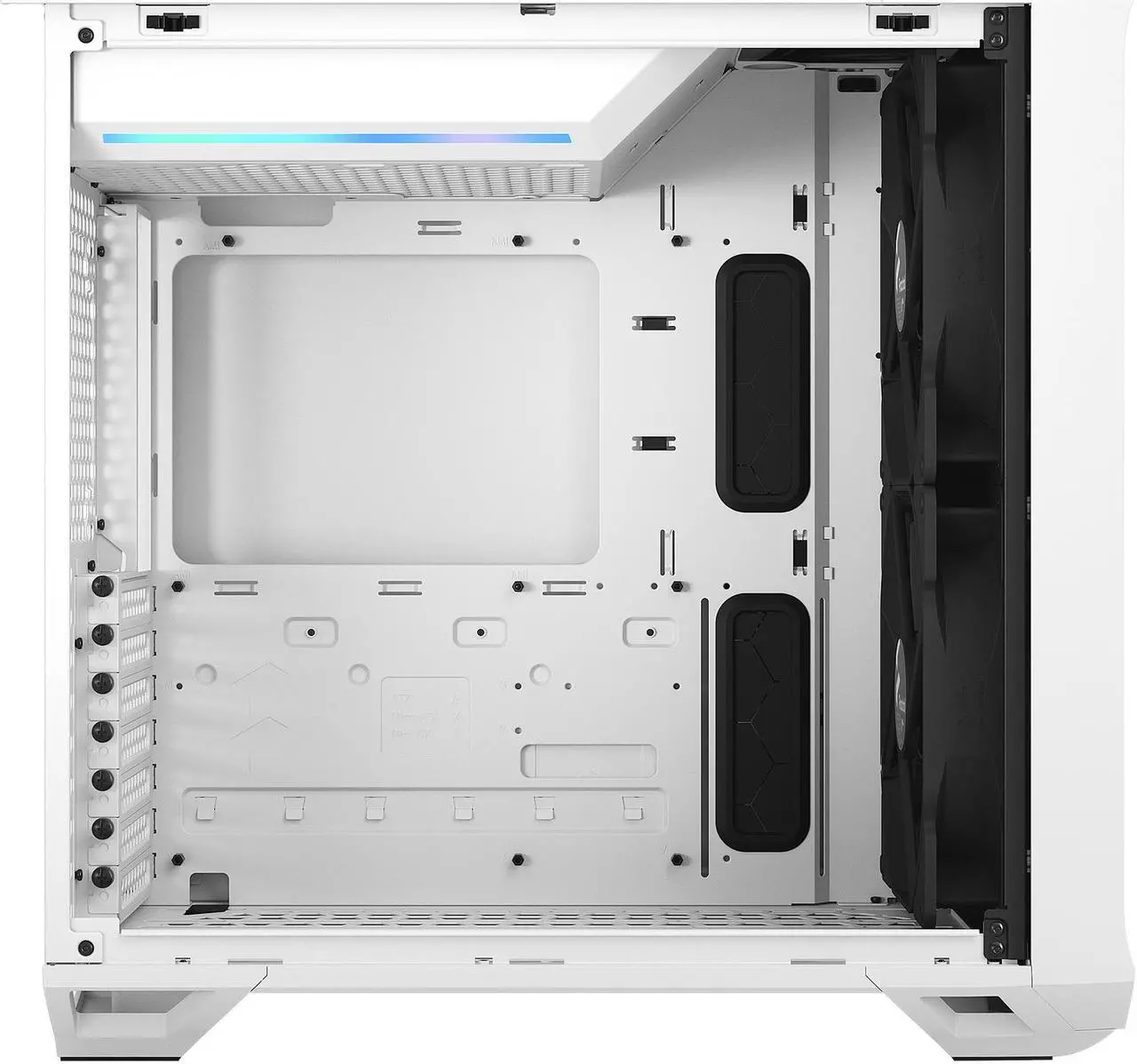 Alt view image 9 of 19 - Fractal Design Torrent Compact White Steel / Tempered Glass ATX Mid Tower Computer Case ATX Power Supply