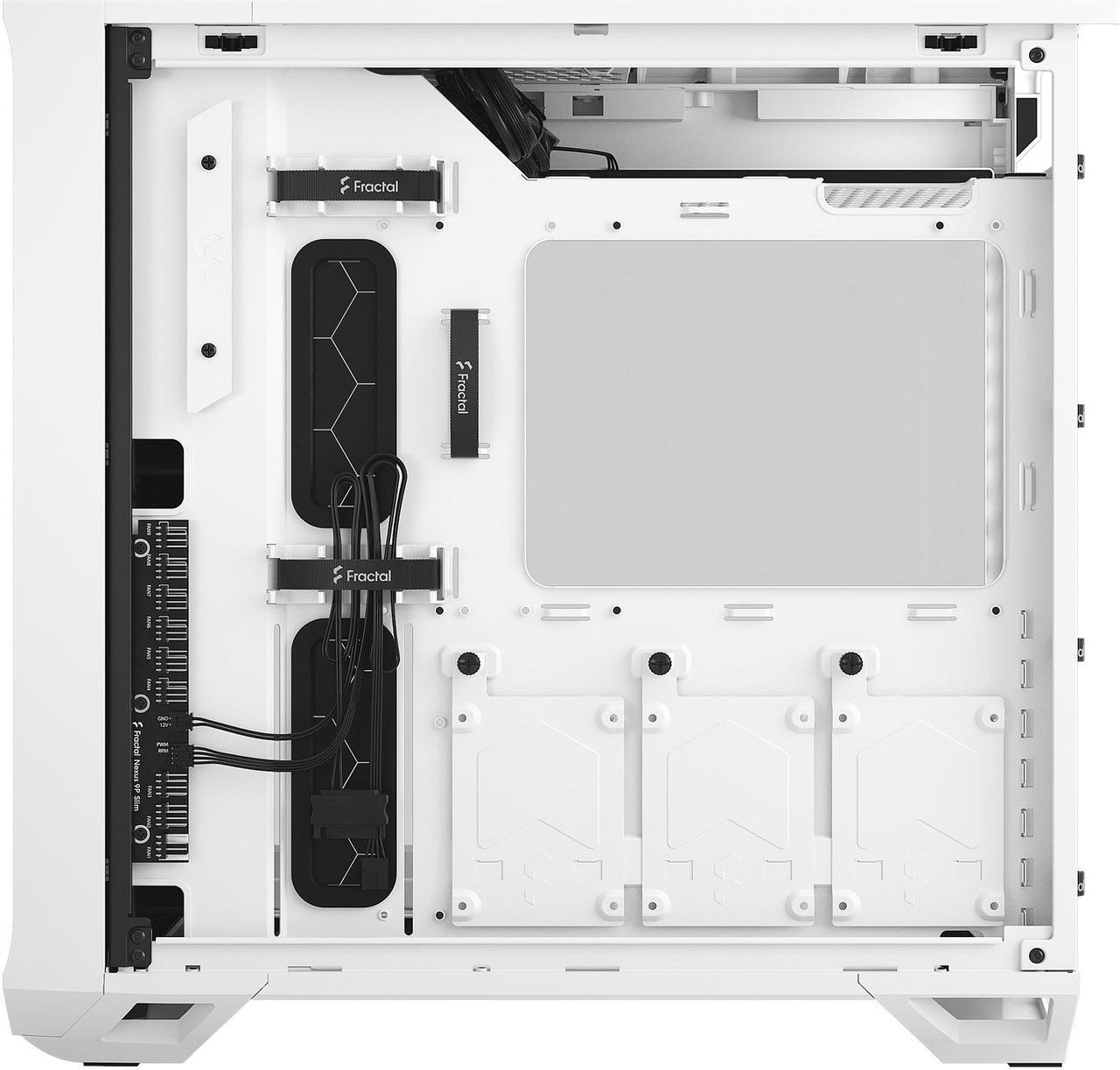 Alt view image 10 of 19 - Fractal Design Torrent Compact White Steel / Tempered Glass ATX Mid Tower Computer Case ATX Power Supply