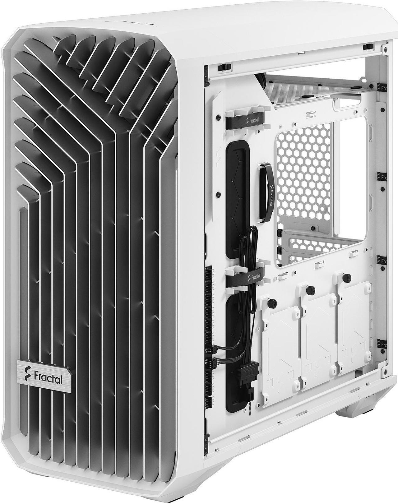 Alt view image 12 of 19 - Fractal Design Torrent Compact White Steel / Tempered Glass ATX Mid Tower Computer Case ATX Power Supply