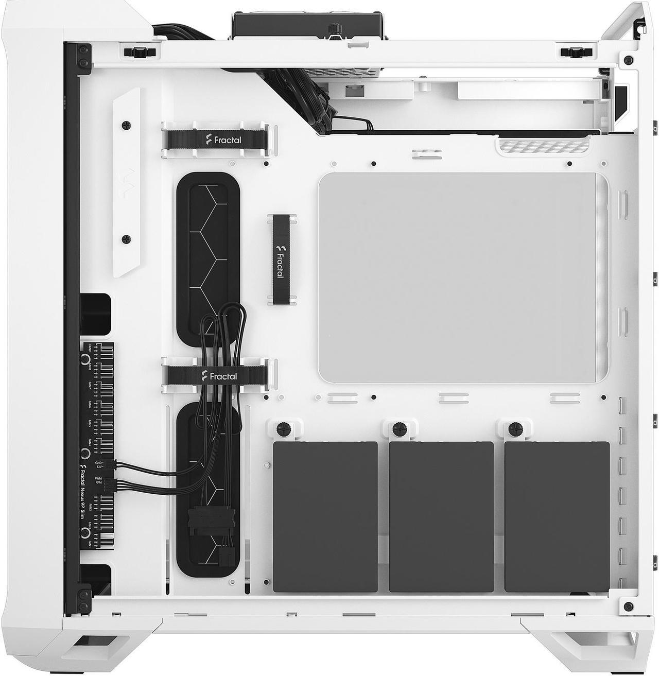 Alt view image 11 of 19 - Fractal Design Torrent Compact White Steel / Tempered Glass ATX Mid Tower Computer Case ATX Power Supply