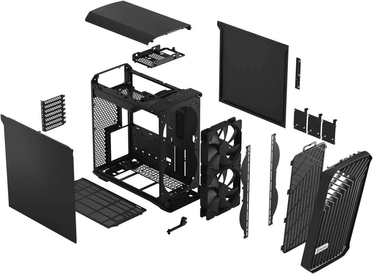 Alt view image 15 of 20 - Fractal Design Torrent Compact Black Steel ATX Mid Tower Computer Case ATX Power Supply