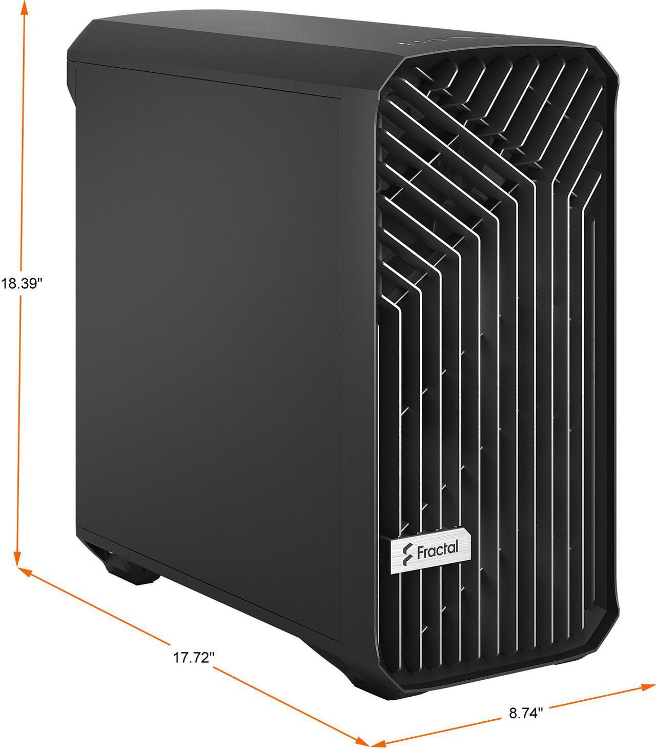 Alt view image 11 of 20 - Fractal Design Torrent Compact Black Steel ATX Mid Tower Computer Case ATX Power Supply
