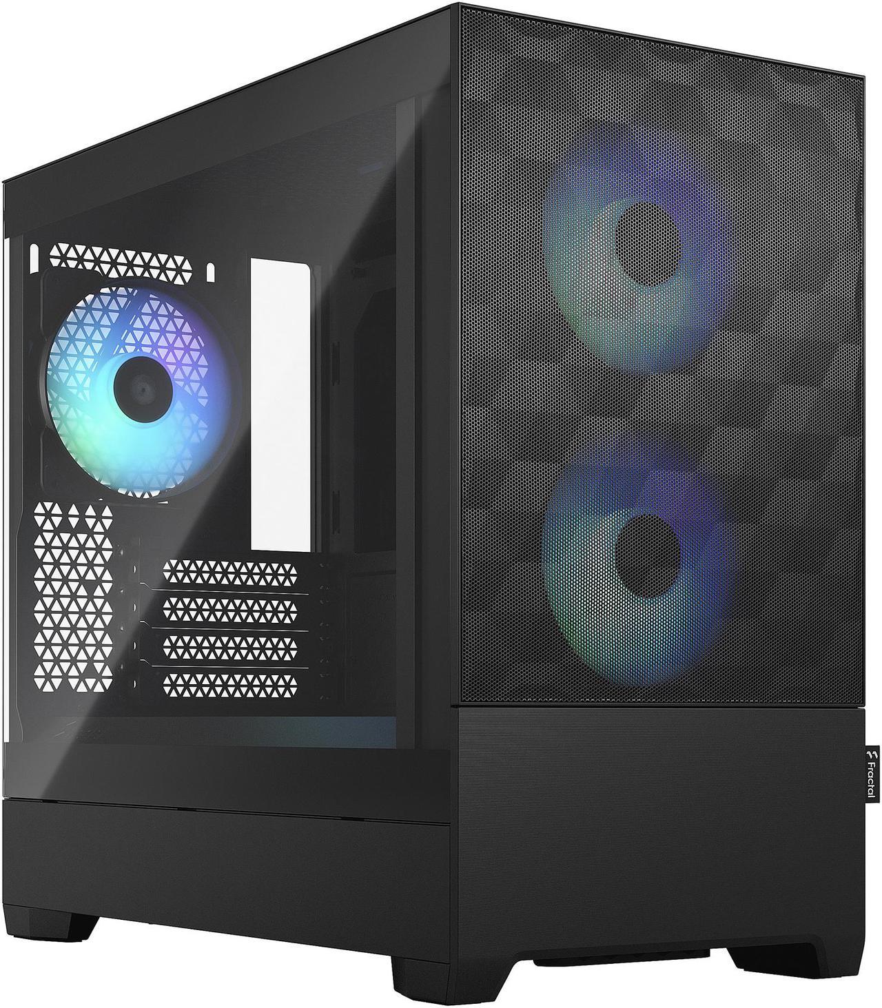 Fractal Design Pop Mini Air RGB Black TG mATX High-Airflow Clear Tempered Glass Window Tower Computer Case