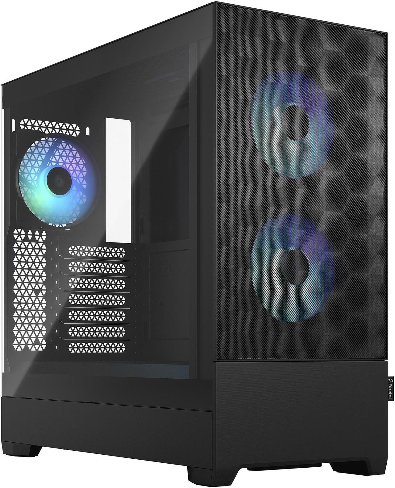 Fractal Design Pop Air RGB Black TG ATX High-Airflow Clear Tempered Glass Window Mid Tower Computer Case