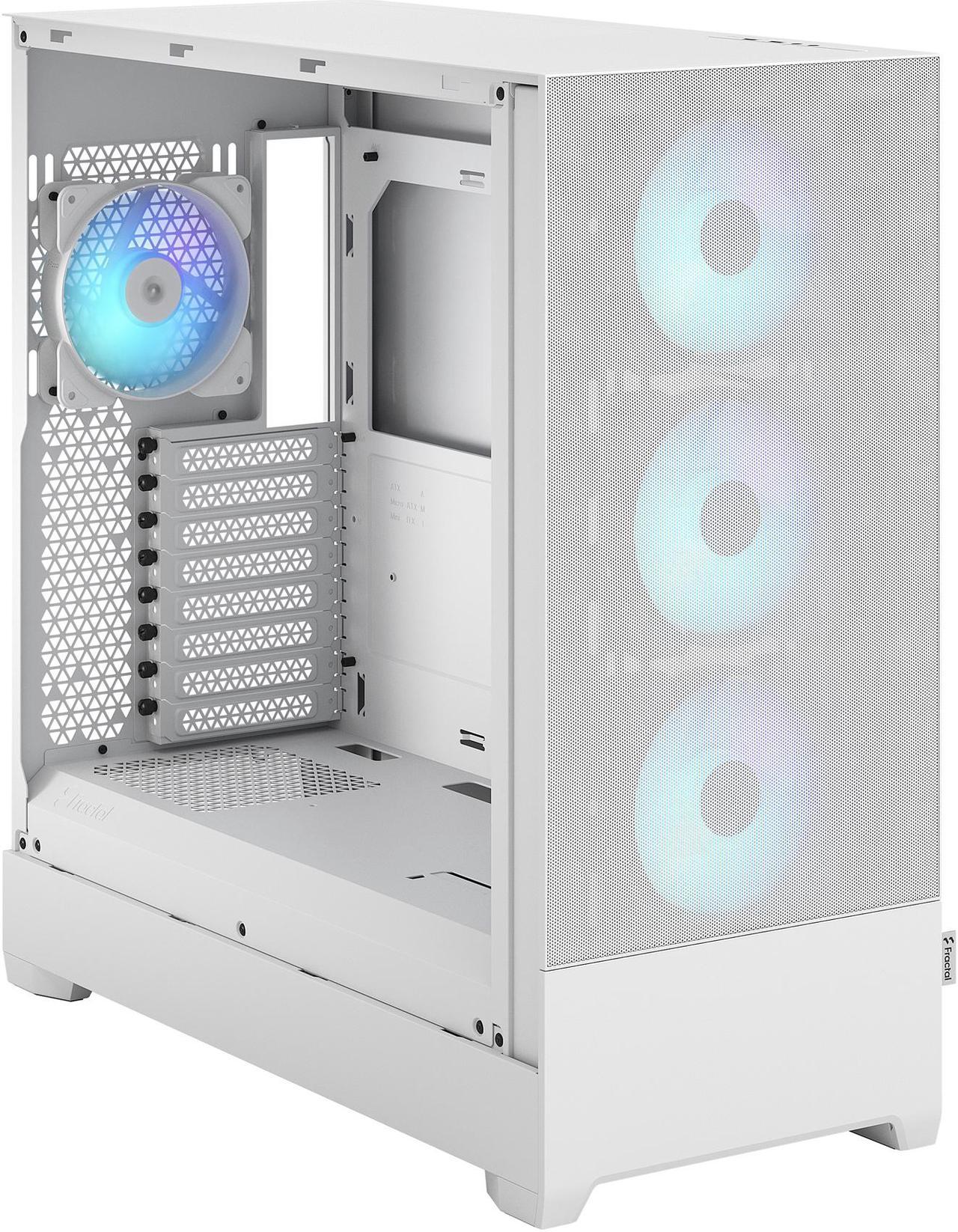 Fractal Design Pop XL Air RGB White TG ATX High-Airflow Clear Tempered Glass Window Full Tower Computer Case