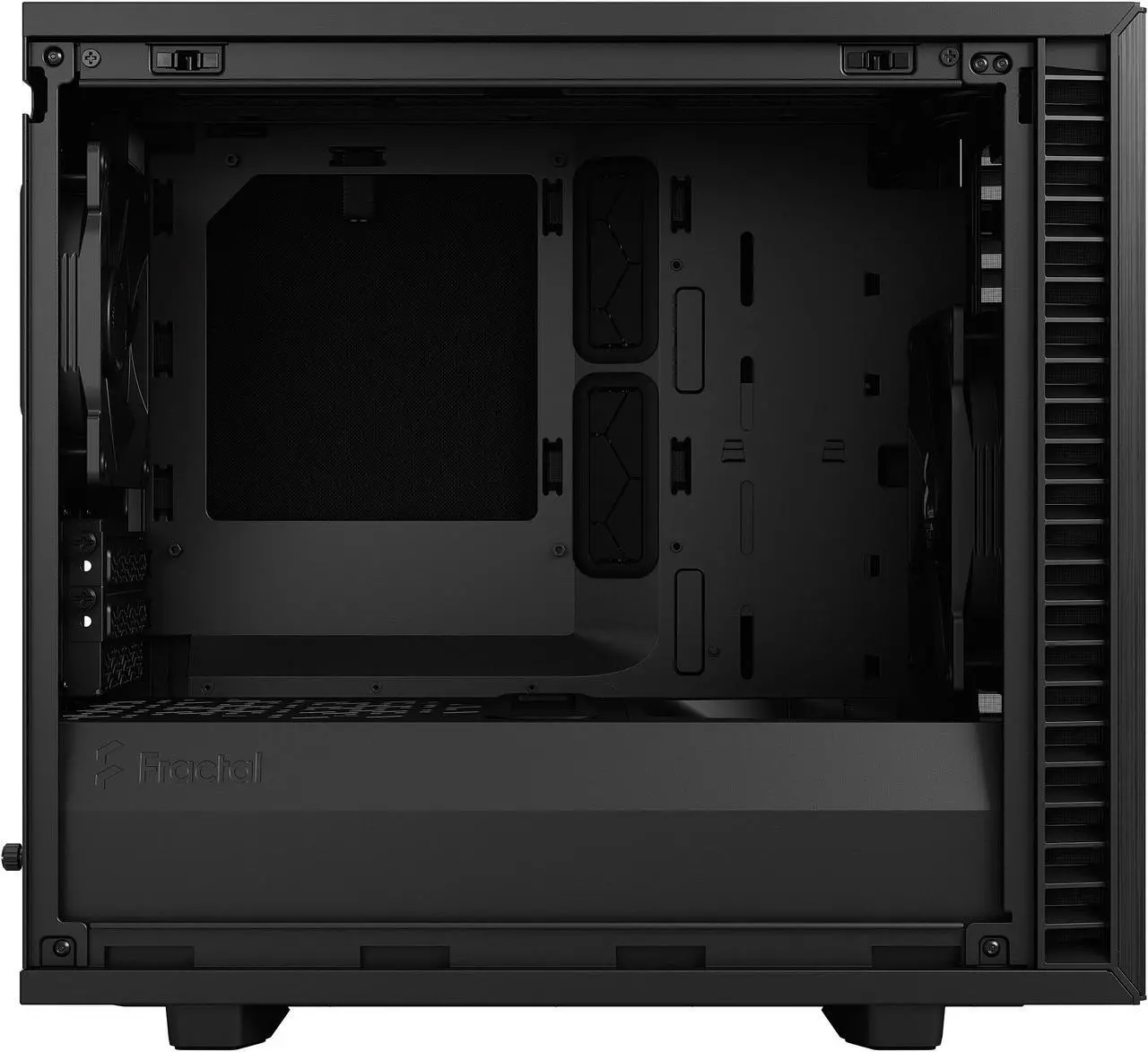 Alt view image 5 of 20 - Fractal Design Define 7 Nano Black Brushed Aluminum/Steel Silent Mini ITX Light Tinted Tempered Glass Window Nano Tower Computer Case