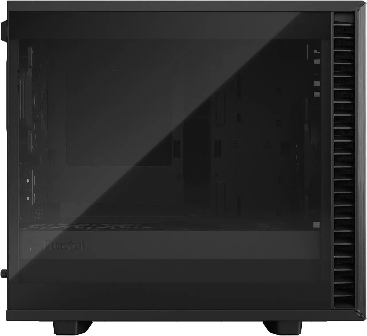 Alt view image 9 of 20 - Fractal Design Define 7 Nano Black Brushed Aluminum/Steel Silent Mini ITX Light Tinted Tempered Glass Window Nano Tower Computer Case