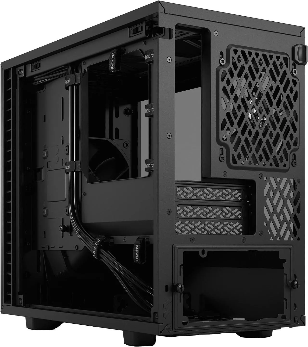 Alt view image 17 of 20 - Fractal Design Define 7 Nano Black Brushed Aluminum/Steel Silent Mini ITX Light Tinted Tempered Glass Window Nano Tower Computer Case