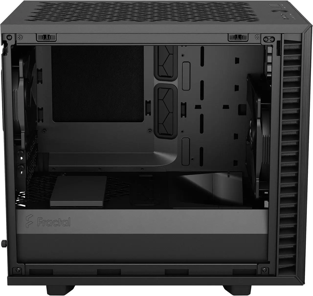 Alt view image 20 of 20 - Fractal Design Define 7 Nano Black Brushed Aluminum/Steel Silent Mini ITX Light Tinted Tempered Glass Window Nano Tower Computer Case