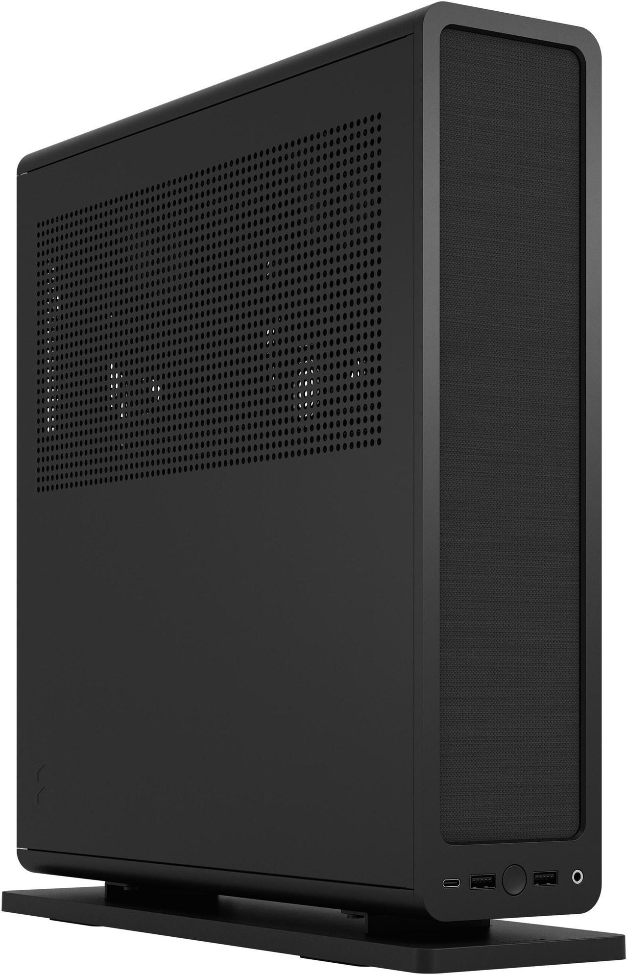 Fractal Design Ridge Black Mini-ITX Slim Small Form Factor Console PC Case with PCIe 3.0 Riser