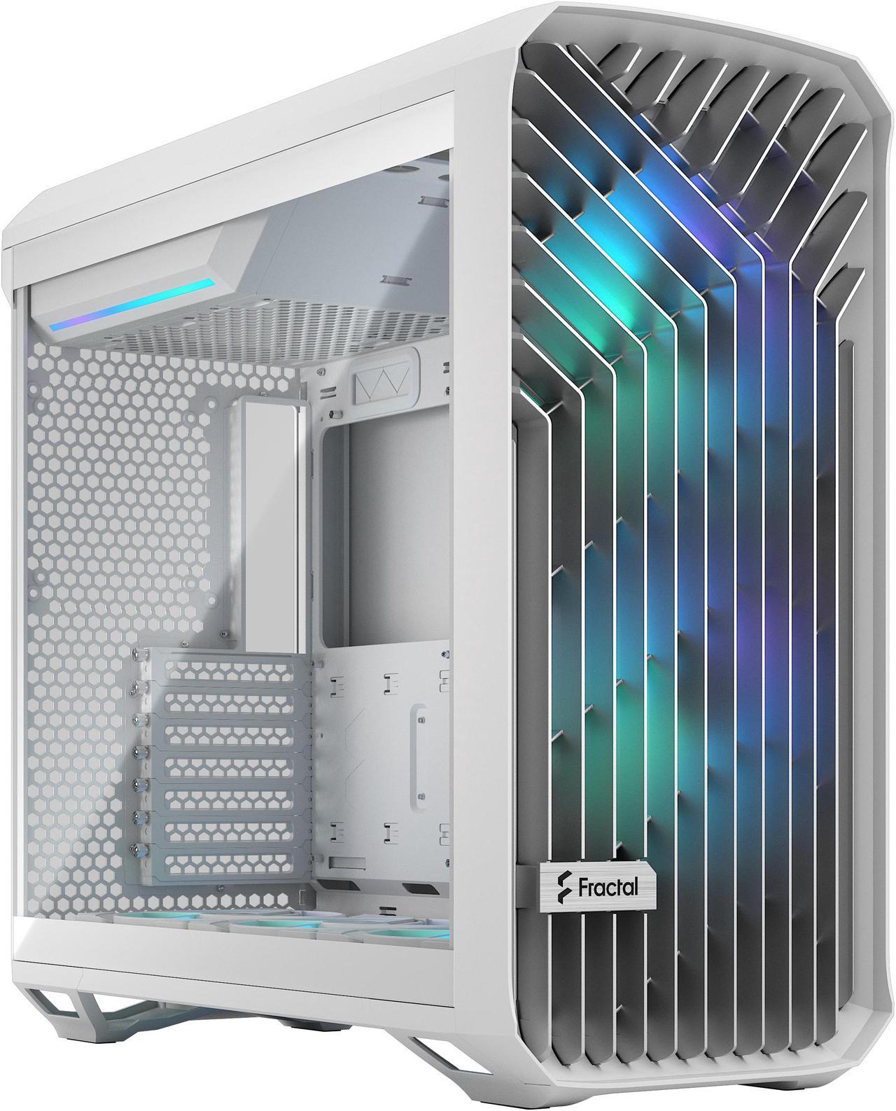 Fractal Design Torrent RGB White E-ATX Tempered Glass Window High-Airflow Mid Tower Computer Case