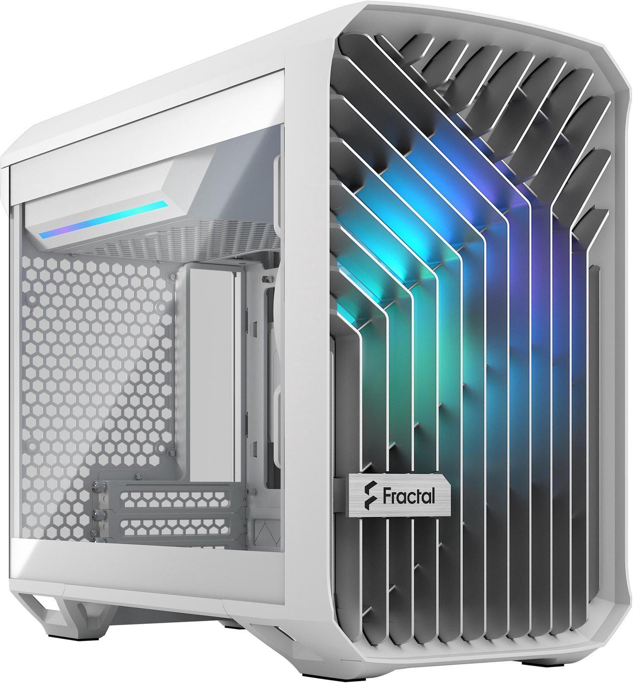 Fractal Design Torrent Nano RGB White TG Clear Tint Tempered Glass High-Airflow Mini-ITX Computer Case