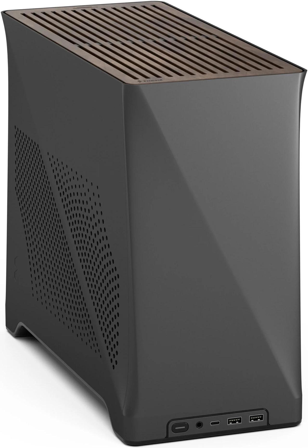 Fractal Design Era 2 Charcoal Gray Anodized Aluminum/Steel Mini-ITX Compact Small Form Factor PC Case