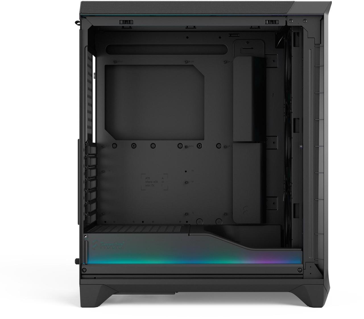 Alt view image 9 of 17 - Fractal Design Meshify 3 Ambience Pro RGB ATX mATX Mid Tower PC Case - Black Chassis with Light Tinted TG Side Panel