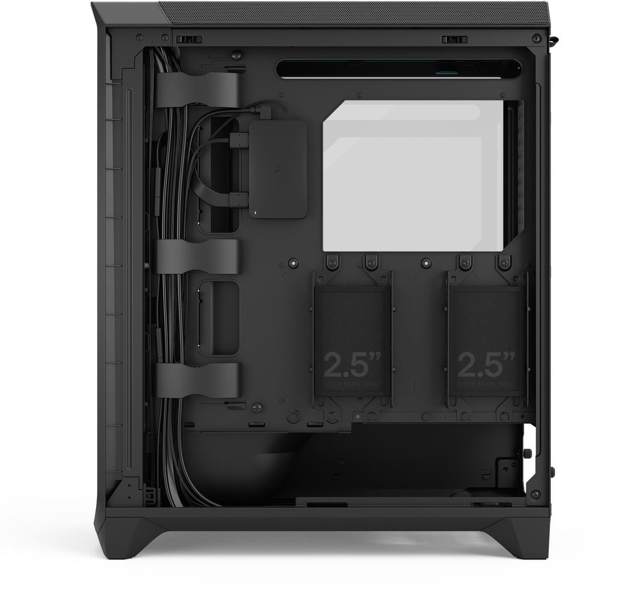 Alt view image 10 of 17 - Fractal Design Meshify 3 Ambience Pro RGB ATX mATX Mid Tower PC Case - Black Chassis with Light Tinted TG Side Panel