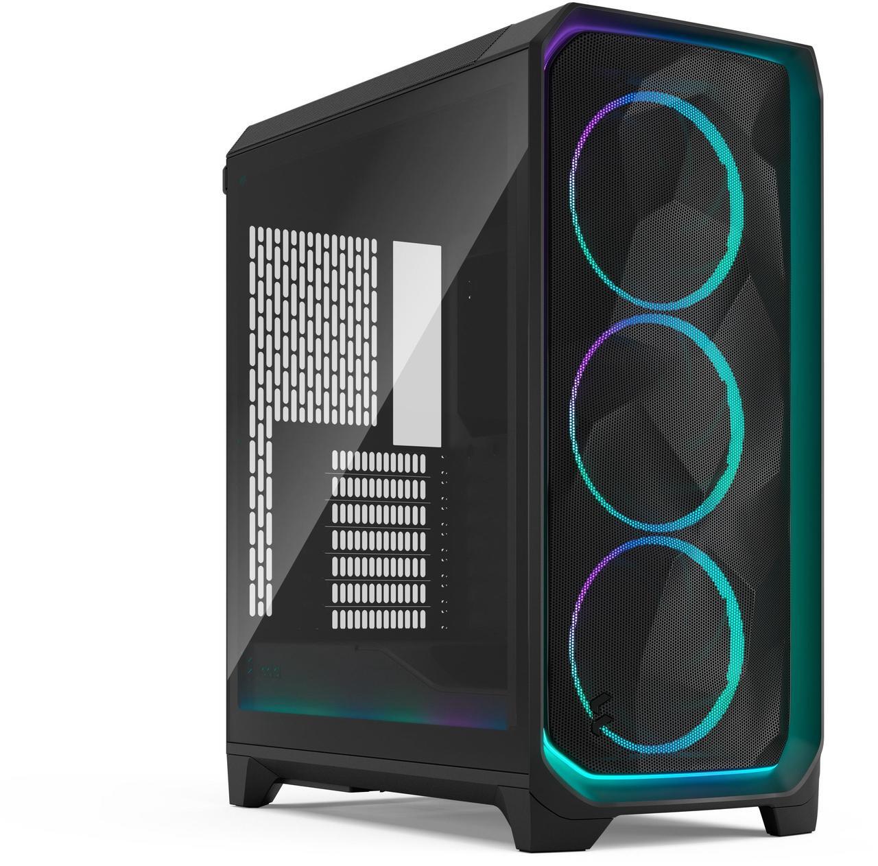 Main image of Fractal Design Meshify 3 Ambience Pro RGB ATX mATX Mid Tower PC Case - Black Chassis with Light Tinted TG Side Panel