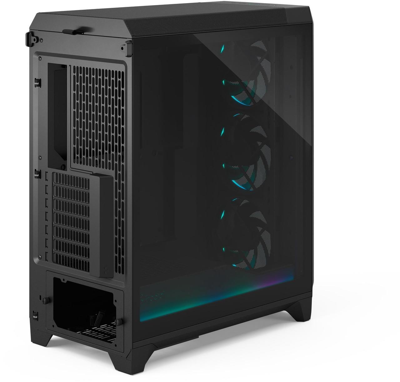 Alt view image 14 of 17 - Fractal Design Meshify 3 Ambience Pro RGB ATX mATX Mid Tower PC Case - Black Chassis with Light Tinted TG Side Panel