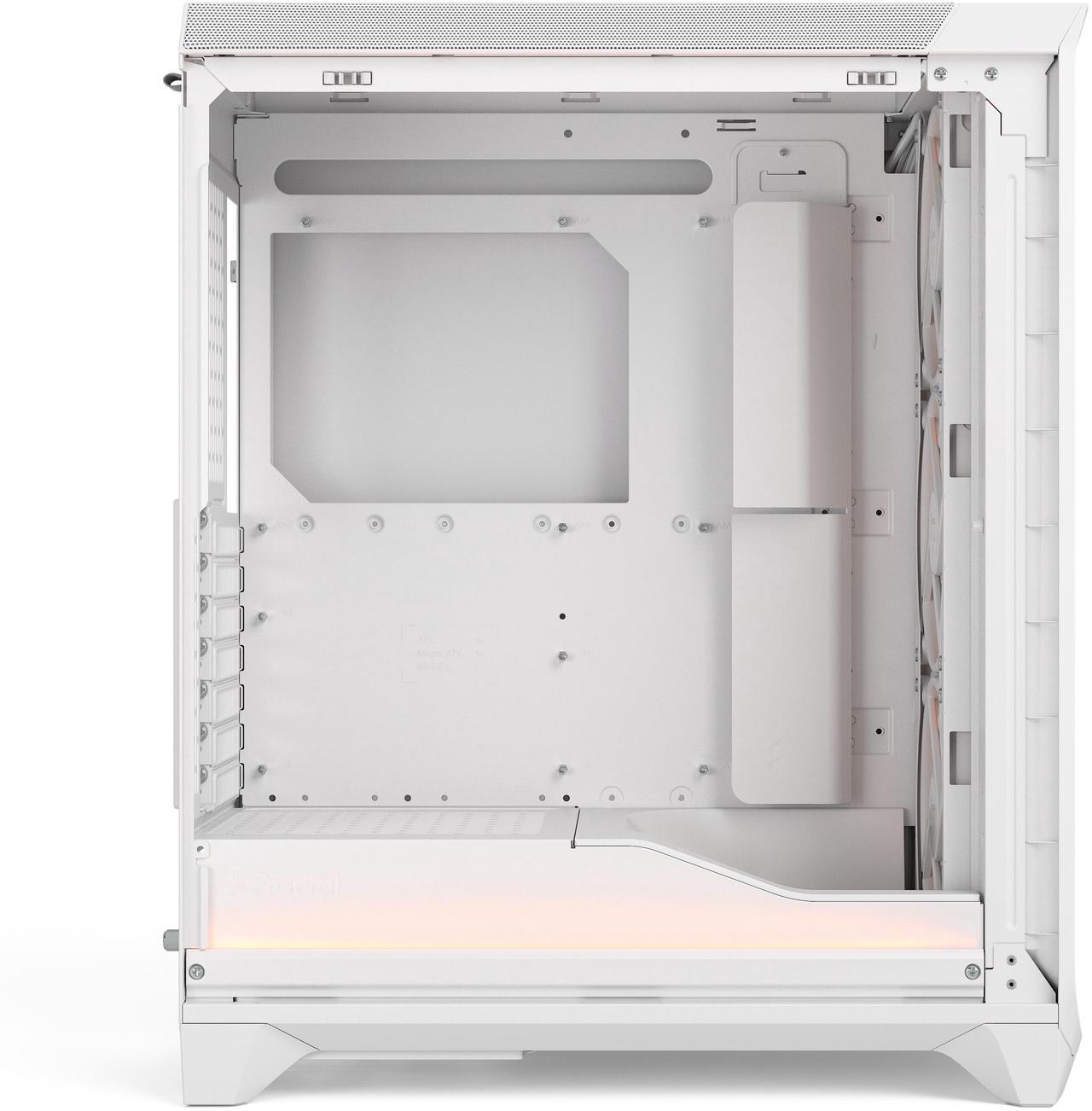 Alt view image 3 of 17 - Fractal Design Meshify 3 Ambience Pro RGB ATX mATX Mid Tower PC Case - White Chassis with Clear TG Side Panel