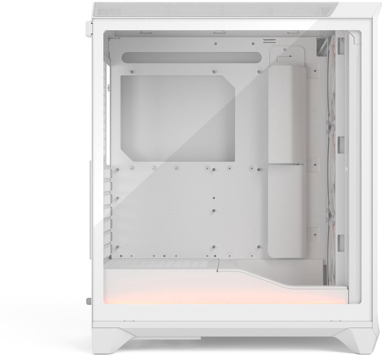 Alt view image 8 of 17 - Fractal Design Meshify 3 Ambience Pro RGB ATX mATX Mid Tower PC Case - White Chassis with Clear TG Side Panel