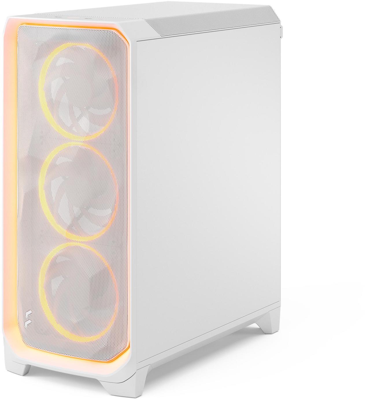Alt view image 13 of 17 - Fractal Design Meshify 3 Ambience Pro RGB ATX mATX Mid Tower PC Case - White Chassis with Clear TG Side Panel